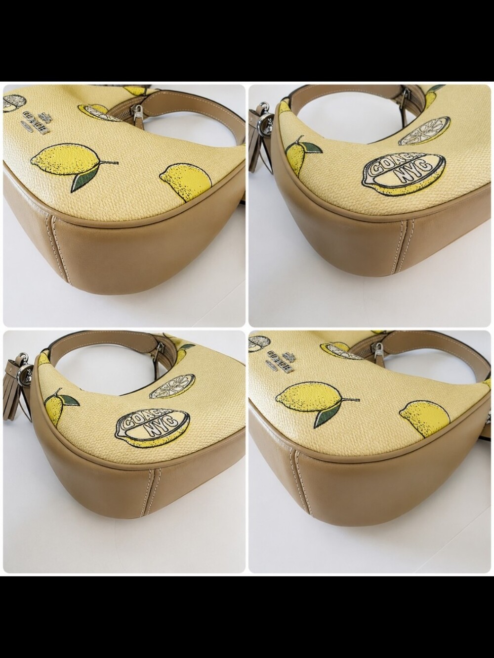 Coach Mini Carmen Lemon Print Coated Canvas Crossbody + Matching Trigger Charm - Picture 8 of 16